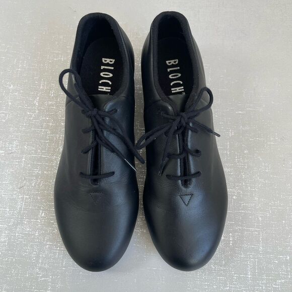 Bloch Women's #2 Shockwave Black Leather Dance Jazz Tap Shoes Size 7M - Picture 2 of 12